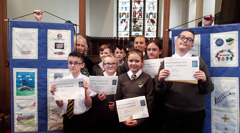 Community Banner Unveiled Bedlington Academy